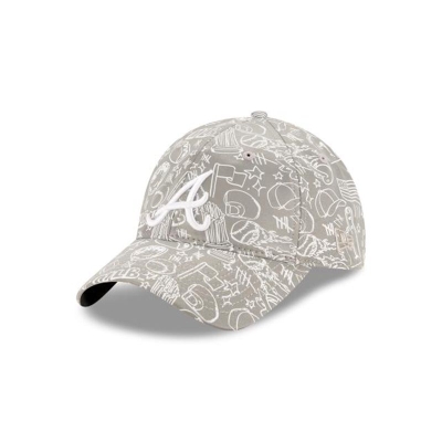 Atlanta Braves Gorra | New Era MLB Reflective 9twenty Adjustable Cap Mexico - Grises